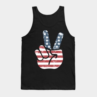 'Peace Flag Sign' Awesome July 4th Freedom Gift Tank Top